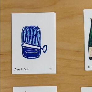 Inciardi Blue Tinned Fish Mini Print